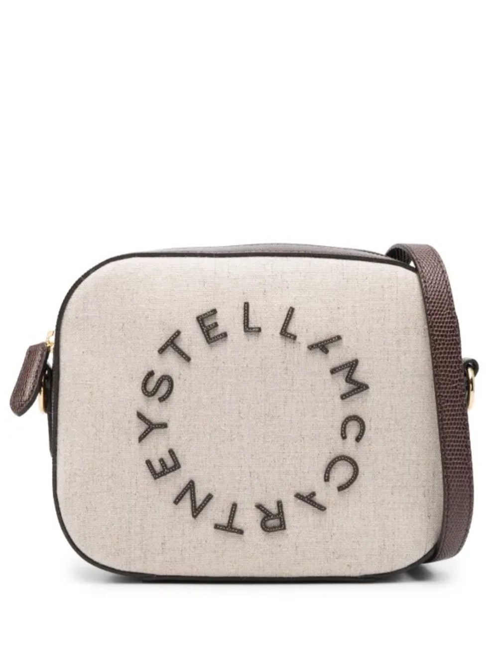 STELLA MCCARTNEY Logo Eco Canvas Small Camera Crossbody Bag